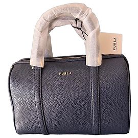 Borsa Tote Furla in pelle blu navy