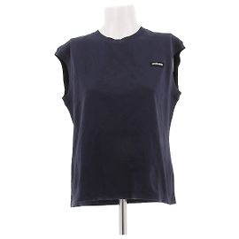 T-shirt Miu Miu de algodão azul marinho