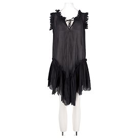 Vestido de algodón negro Jean Paul Gaultier