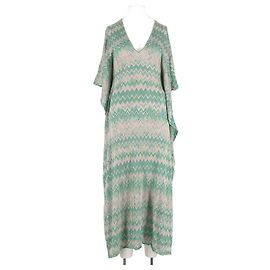 Vestido largo Missoni verde de viscosa