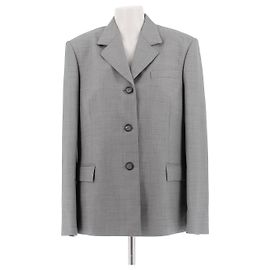 Magda Butrym Blazer aus Wolle Grau