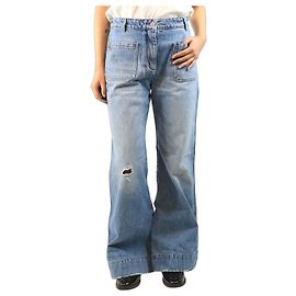 Victoria Beckham Denim Jeans Blue Mid Wash - Größe L