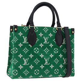 LOUIS VUITTON Monogram Jacquard Velvet On the Go PM Green M46216