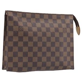 LOUIS VUITTON Damier Ebene Poche Toilette 26 Pouch N47543 LV
