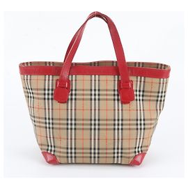 Borsa tote in pelle Burberry Nova Check