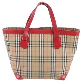 Saco de mão tote Burberry Nova Check em couro