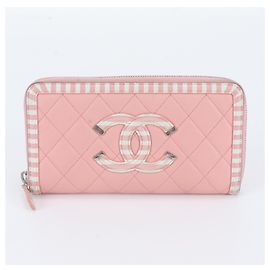 Chanel Caviar Skin Leather CC Filigree Long Wallet