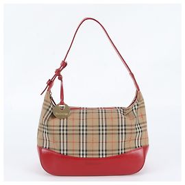 Sac à épaule en cuir Burberry Nova Check Shadow Horse