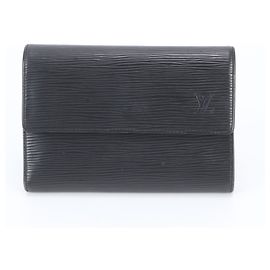 Louis Vuitton Epi Portefeuille Tresor Etui Papier M63712 Bi-fold Geldbörse aus Leder