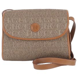 Bolso de hombro de cuero Gucci con estampado integral Old Logo