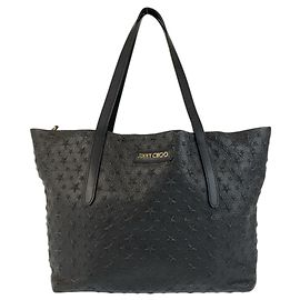 Jimmy Choo Pimlico Shopper aus schwarzem Leder mit Stern-Nieten