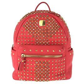 Sac à dos en cuir clouté MCM Stark