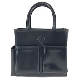 Versace Vintage Sunburst Black Leather Handbag