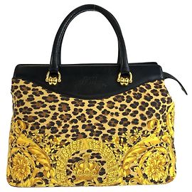 Versace Leopard Print Tote Bag