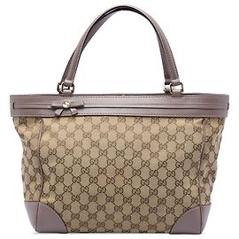 Gucci Mayfair Tote aus beigem GG Canvas