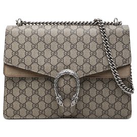 Borsa a tracolla Gucci Dionysus Medium GG Supreme Beige