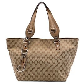 Bolso Tote Gucci Beige GG Canvas Icon Bit