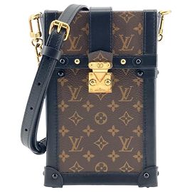 Louis Vuitton Brown Monogram Pochette Trunk Verticale