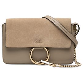 Chloé Faye Piccola Borsa a Tracolla in Camoscio e Vitello Marrone