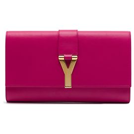 Autre Marque Clutch Saint Laurent Chyc Ligne in pelle rosa