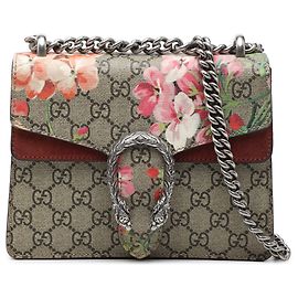 Gucci Beige Small GG Supreme Blooms Dionysus Crossbody