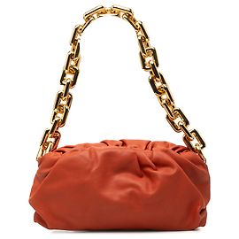 Bottega Veneta Pouch in nappa arancione con catena
