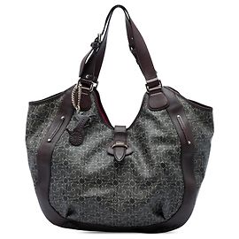 Céline Sac cabas Celine Gray Horse Carriage en toile enduite