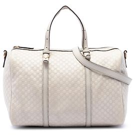 Gucci Nice Boston Bag White Microguccissima