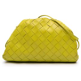 Bottega Veneta Yellow Nappa Intrecciato The Mini Pouch Crossbody