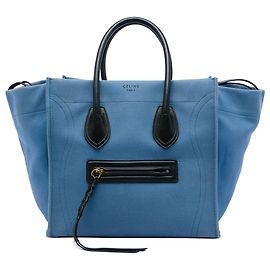 Céline Celine Blue Medium Denim Phantom Luggage Tote