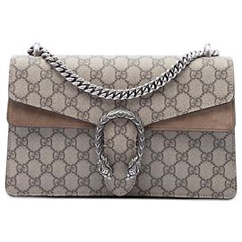 Borsa a tracolla Gucci Dionysus Medium GG Supreme Beige