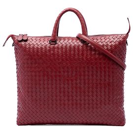 Bottega Veneta Maxi Nappa Intrecciato Convertible Tote rot