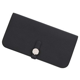 Hermès Carteira Longa Hermes Dogon em Preto