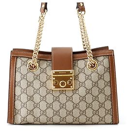 Bolsa de Ombro Gucci GG Supreme com Cadeado