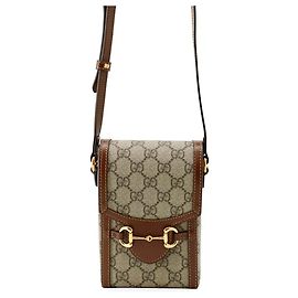 Bolso de hombro Gucci GG Supreme Horsebit