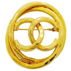 Chanel Gold Plated Brooch