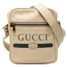 Bolso de hombro con estampado de logo Gucci