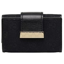 Portachiavi Gucci GG Canvas Logo Plate