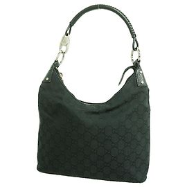 Bolsa de mão Gucci em lona preta