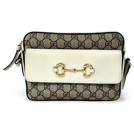 Gucci Horsebit 1955 Flap Pocket Camera GG Coated Canvas and Leather Small