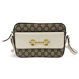 Gucci Horsebit 1955 Flap Pocket Camera GG Coated Canvas and Leather Small