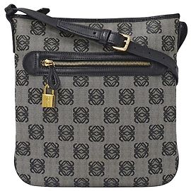 Bolsa Loewe preta e cinza
