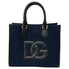 Bolso Tote Dolce & Gabbana DG de lona con ribetes de cuero