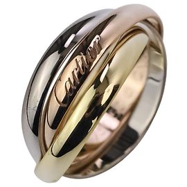 Bague Cartier Trinity en or rose blanc et jaune 18K