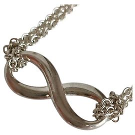 Autre Marque Tiffany Infinity Halskette mit doppeltem Kettenanhänger