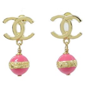 Chanel Ohrstecker Gold und Rosa