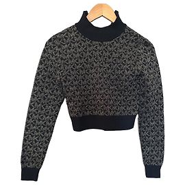 Michael Kors Monogram Turtleneck Sweater - Gold & Black