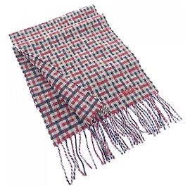 Hermès Stola Hermes Grigio, Blu Navy e Rosso