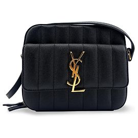 Autre Marque Saint Laurent Vicky Camera Vertical Quilted Leather Medium