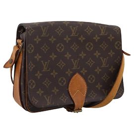 LOUIS VUITTON Monogram Cartouchiere GM Shoulder Bag M51252 LV Auth bs37170